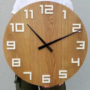 Clock Wall Wood clock  OAK 50 CM