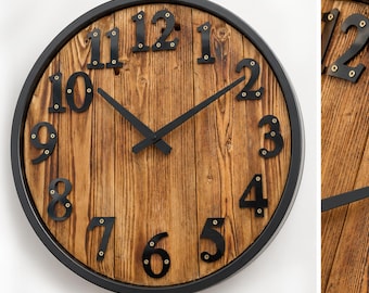 Clock Wall Wood clock  OAK 50 CM