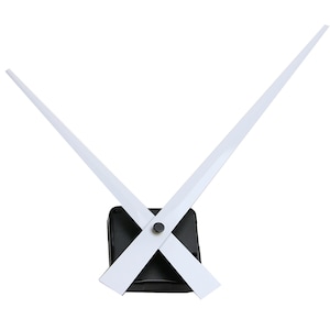 Silent Clock Mechanism + WHITE hands 8.66&quot;/22cm