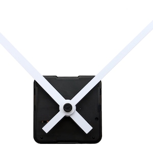 Silent Clock Mechanism + WHITE hands 4.52&quot;/11.5cm