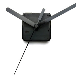 Silent Clock Mechanism + BLACK hands 3.74&quot;/9.8cm