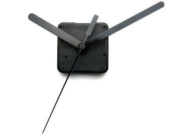 Silent Clock Mechanism + SCHWARZE Hände 9,8cm