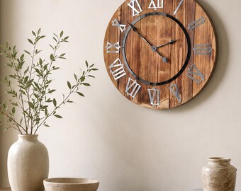 Clock Wall Wood clock  OAK 50 CM