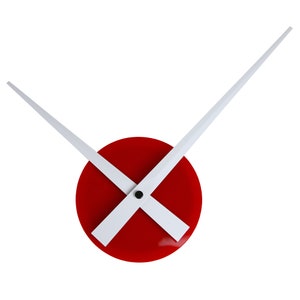 Minimalist Wall Clock, Home and Office Decor, Housewarming Gift, Modern Wall Clock + WHITE hands 8.66&quot;/22cm