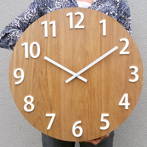 Clock Wall Wood clock  OAK 50 CM
