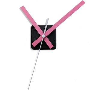 Silent Clock Mechanism + PINK hands 4.52&quot;/11.5cm