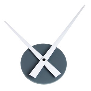 Minimalist Wall Clock, Home and Office Decor, Housewarming Gift, Modern Wall Clock + WHITE hands 8.66&quot;/22cm
