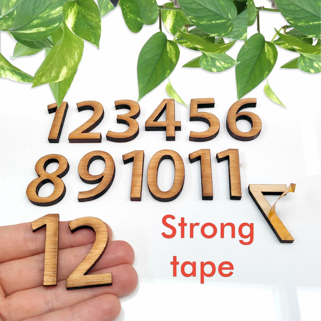 12x Wood Bambo Numbers, Clock Numbers, Craft Numbers - Etsy