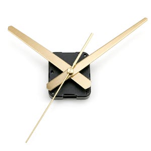 Gold Clock Hands + silent clock mechanizm  – Length 15 cm (5.9") / Hour Hand 11.1 cm (4.4")