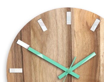 Wall clock - Wooden 100% walnut Simple Mint ModernClock