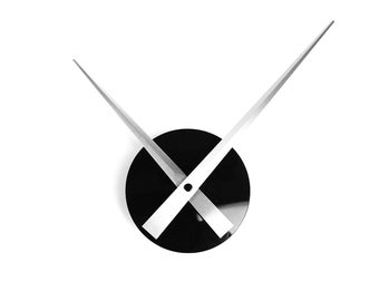 Minimalist Wall Clock, Home and Office Decor, Housewarming Gift, Modern Wall Clock + SILVER hands 8.66"/22cm