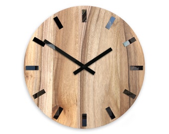 Wall clock - Wooden 100% walnut Simple