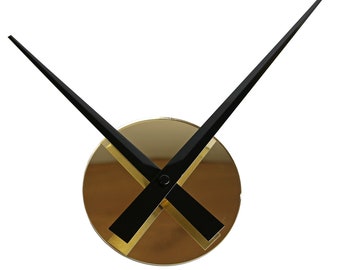 Orologio da parete minimalista, decorazione per la casa e l'ufficio, regalo per la casa, orologio da parete moderno + lancette NERE 8.66 "/ 22cm