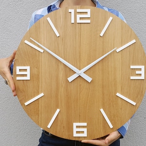 Clock Wall Wood clock  OAK 50 CM