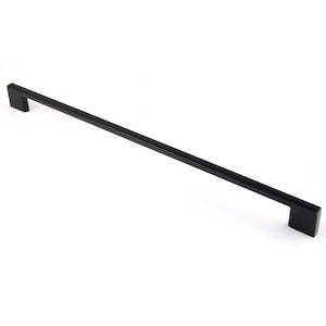 Black Cabinet Handle 320mm (12.60") Matte | Modern Drawer Pull | Kitchen & Wardrobe Hardware | Long Minimalist Loft Handle