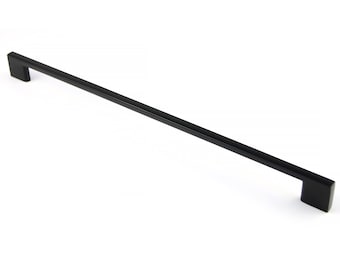 Black Cabinet Handle 320mm (12.60") Matte | Modern Drawer Pull | Kitchen & Wardrobe Hardware | Long Minimalist Loft Handle