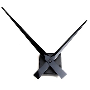 Silent Clock Mechanism + BLACK hands 8.66&quot;/22cm