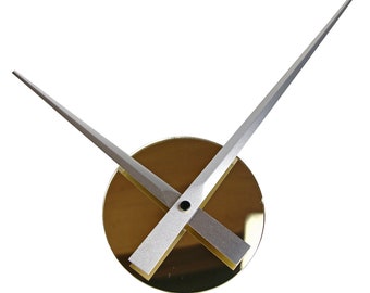 Minimalistische Wanduhr, Haus und Büro Dekor, Einweihungsgeschenk, moderne Wanduhr + SILBER Zeiger 8.66"/22cm