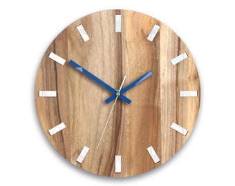 Wall clock - Wooden 100% walnut Simple Navy ModernClock