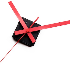 Silent Clock Mechanism + RED hands 4.52&quot;/11.5cm