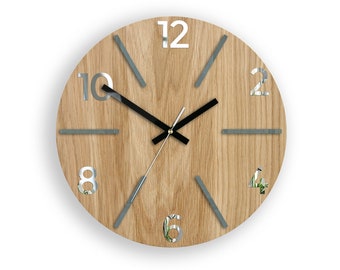 Clock Wall Wood clock Aksel_Wood_Gray 33,5cm/ 13.19"