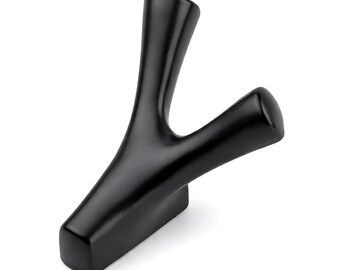CUBO Black Wall Hook – Modern Minimalist Coat Hook, Heavy Duty 10kg Metal Wall Hanger, Premium Entryway Bathroom Hook