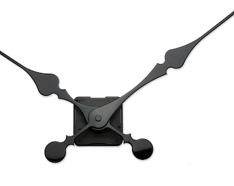Silent Clock Mechanism + BLACK hands 8.26"/21cm