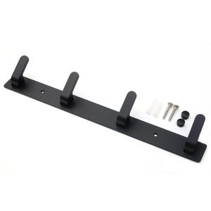 CUBIK Wall Hook Rack – Matte Black Aluminum| 4 Hooks - Modern Design | Durable Aluminum | For Bathroom, Kitchen, Entryway or Office