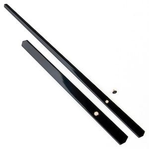 May include: Two black clock hands with gold accents and a small black clock hand nut.