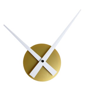 Minimalist Wall Clock, Home and Office Decor, Housewarming Gift, Modern Wall Clock + WHITE hands 8.66&quot;/22cm