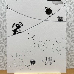 Karte Ostern / Osterkarte "Frohe Ostern" Tiere