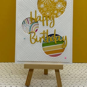 Karte zum Geburtstag / Geburtstagskarte - &quot;Happy Birthday&quot; gelb