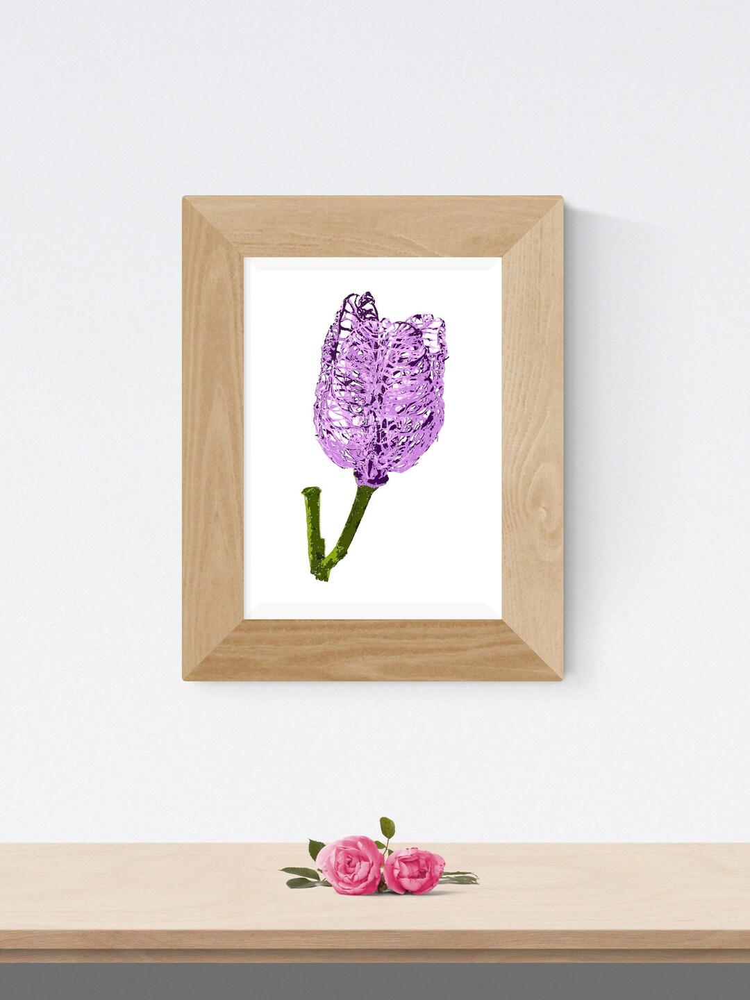 Purple Tulip Wall Art Instant Printable File Download Etsy