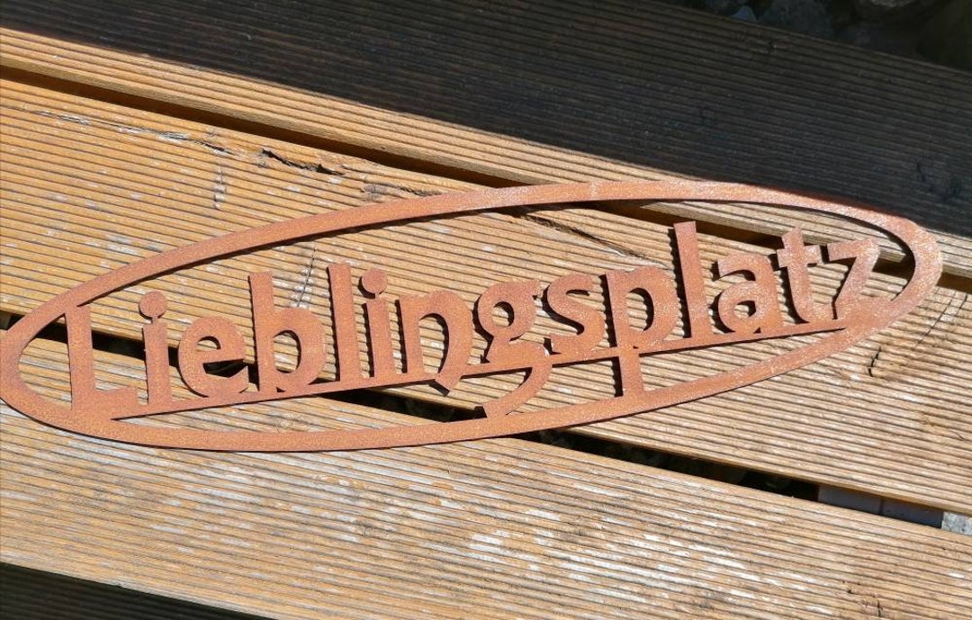 FAVORITE PLACE, Sign Made of Rust, Lettering, Garden Decoration ...