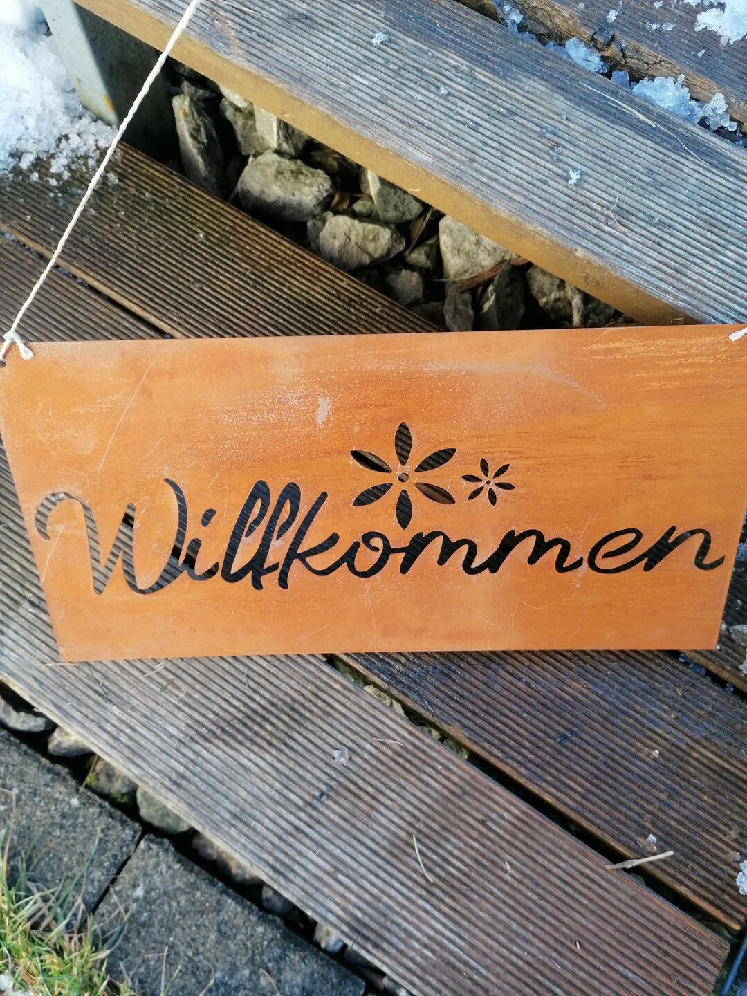 Welcome Sign Edelrost, Lettering, Rusty Decoration, Home Decoration ...