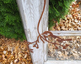 Bird on a branch, rust decoration, for hanging, rust, garden, garden decoration, rusty decoration