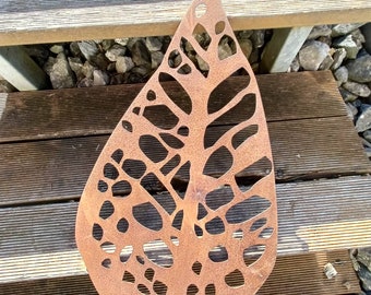 Patina leaf for sticking, garden plugs, rust plugs, garden decoration, rusty decoration, birthday, gift, shabby