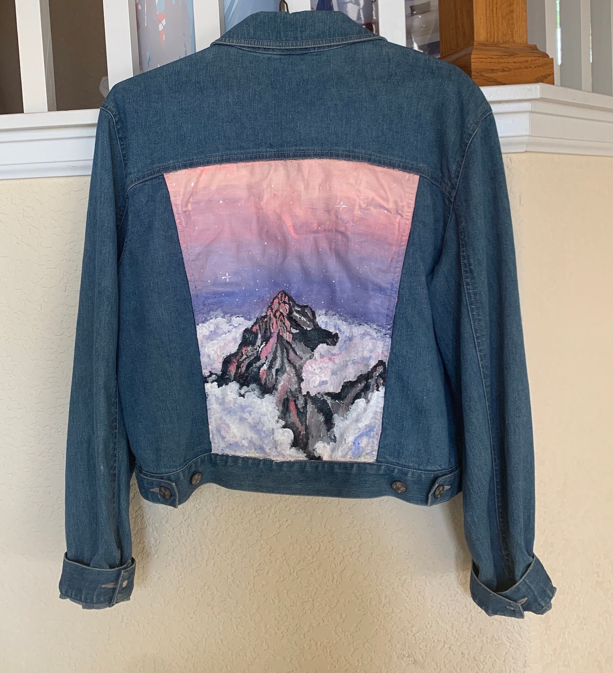 Hand Painted Denim Jacket - Etsy