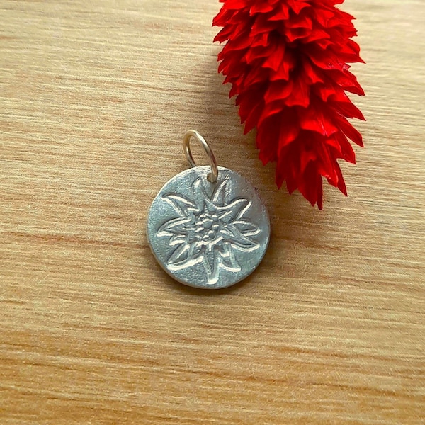 Anhänger Edelweiß aus 999 Silber, Trachtenschmuck