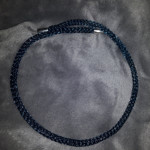 Handgestricktes Collier Wikinger stricken, blau Bild 2