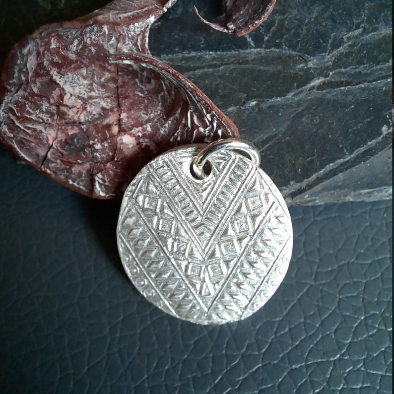 Toller Silberanhänger mit geometrischem Muster aus 999 Silber Bild 3