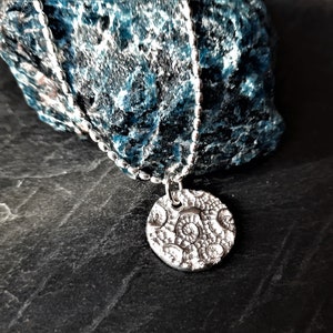 Solid silver pendant Ammonite made of 999 silver image 10