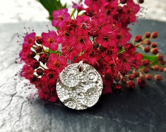 Solid silver pendant "Ammonite" made of 999 silver