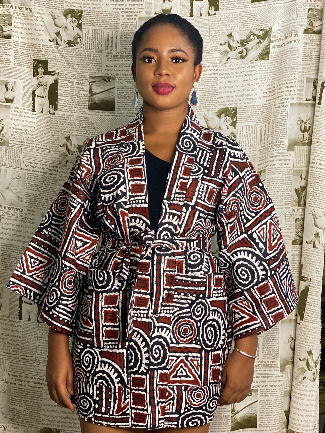 Kimono robe African print robe Ankara kimono Kimono jacket Etsy