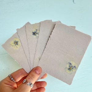 5 pcs pressed flower paper