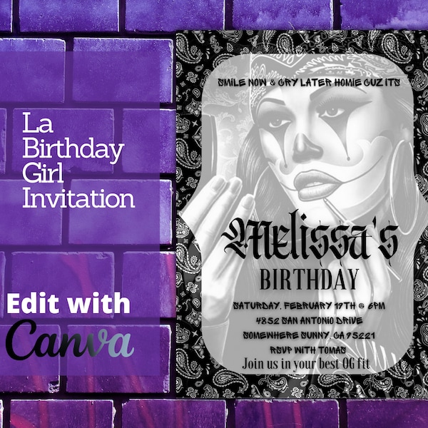 Chola Theme Party Invitation | Edit with Canva