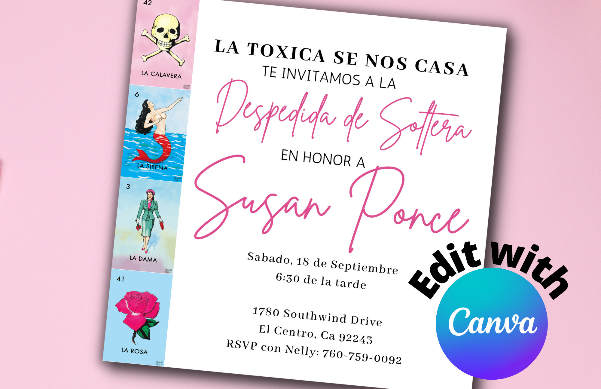 La Toxica Se Nos Casa Invitacion Despedida De Soltera Loteria - Etsy