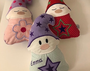 Wichtel *Geschenk zur Geburt* Geschenk zur Taufe* Glückswichtel*Geldgeschenk* 24x14 cm mit Wunschname