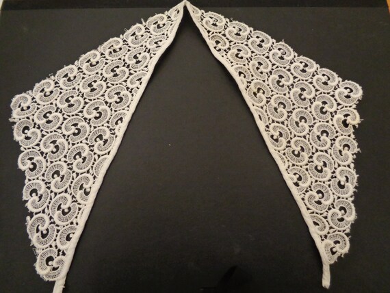 romantic lace collar 30s 40s white