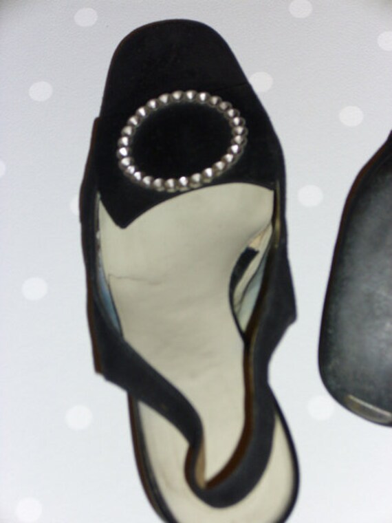 60er 70er VINTAGE Schuhe Sling Pumps schwarz | Etsy 60er 70er VINTAGE Schuhe Sling Pumps schwarz | Etsy